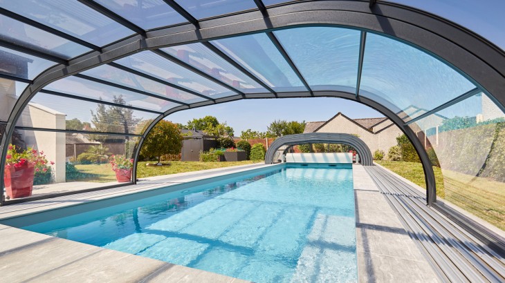 Abri de piscine Elliptik Mi-Haut