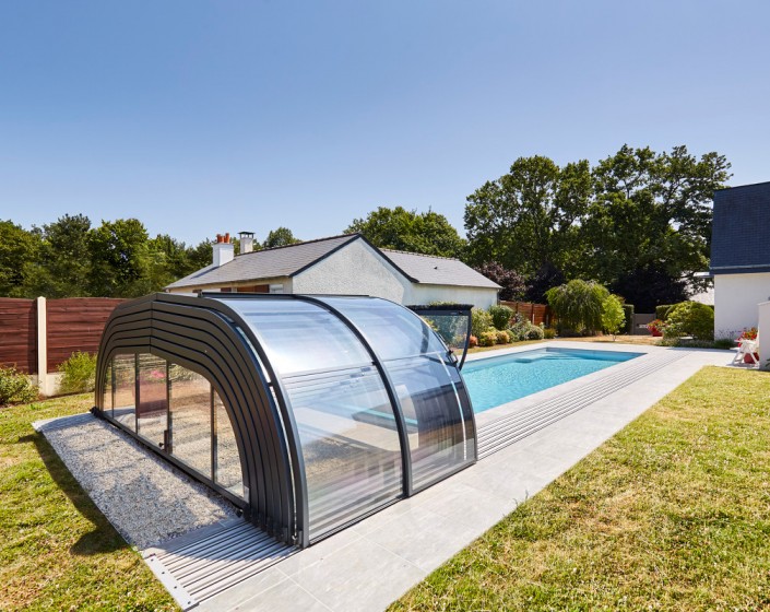 Abri de piscine Elliptik Mi-Haut