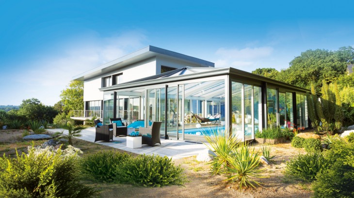 Véranda de Piscine Architekt Verrière