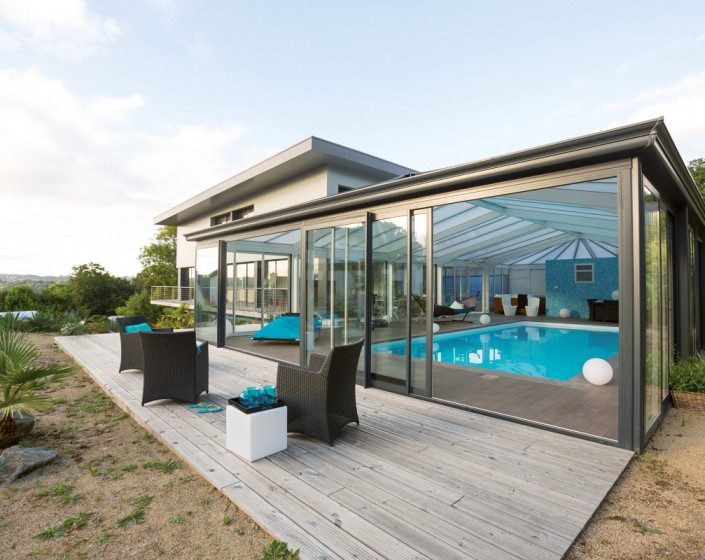 Véranda de Piscine Architekt Verrière