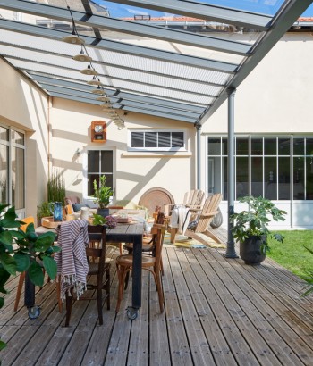Pergola Luminov avec toiture en verre