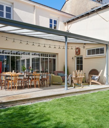 Pergola Luminov avec toiture en verre