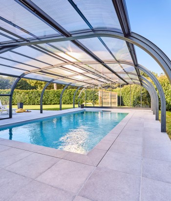 Abri de piscine Elliptik Haut Adossé
