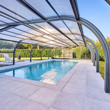 Abri de piscine Elliptik Haut Adossé