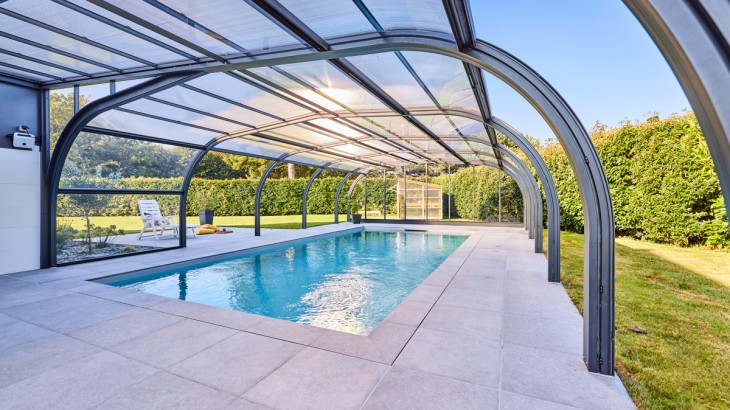 Abri de piscine Elliptik Haut Adossé