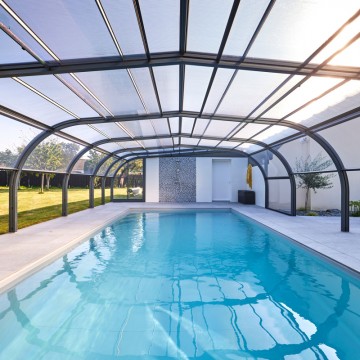 Abri de piscine Elliptik Haut Adossé