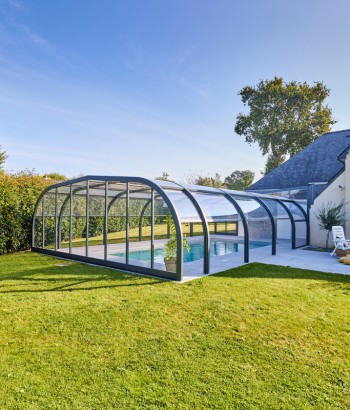 Abri de piscine Elliptik Haut Adossé