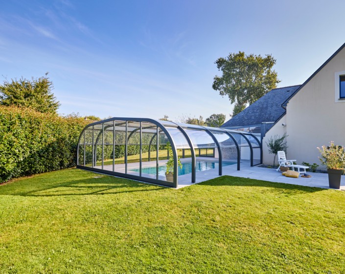 Abri de piscine Elliptik Haut Adossé