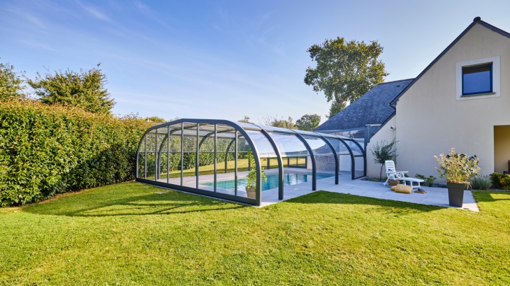 Abri de piscine Elliptik Haut Adossé