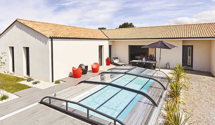 Abri de piscine Elliptik Bas