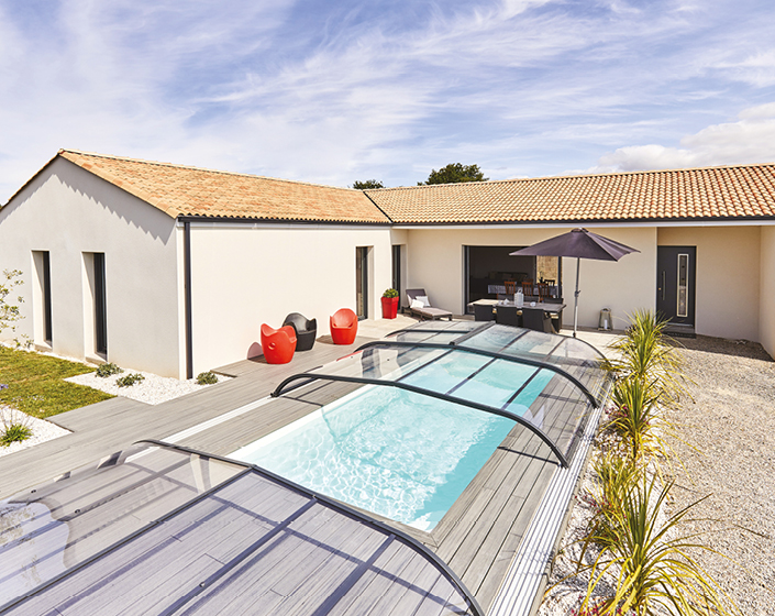 Abri de piscine Elliptik Bas