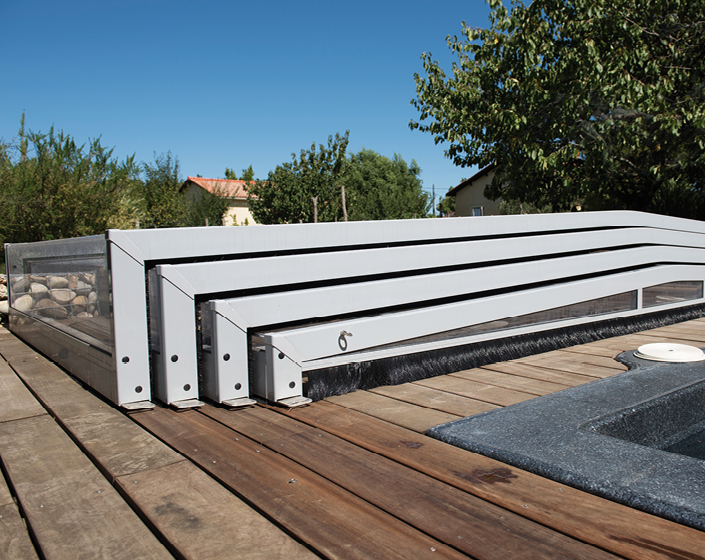 Abri de piscine Triptik Semi-Plat