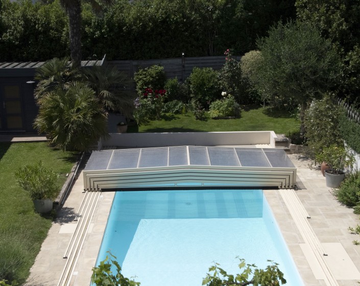 Abri de piscine Triptik Semi-Plat