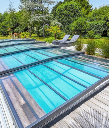 Abri de piscine Triptik Semi-Plat