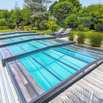 Abri de piscine Triptik Semi-Plat