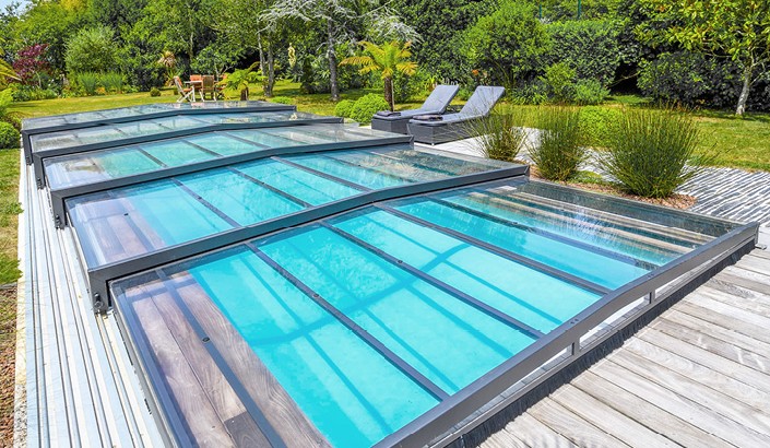 Abri de piscine Triptik Semi-Plat