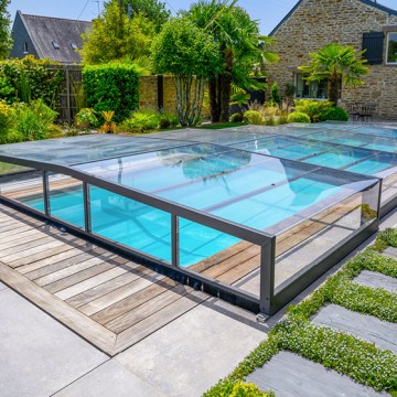 Abri de piscine Triptik Semi-Plat