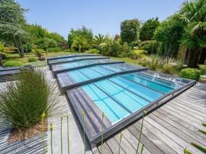 abri de piscine semi plat gustave rideau