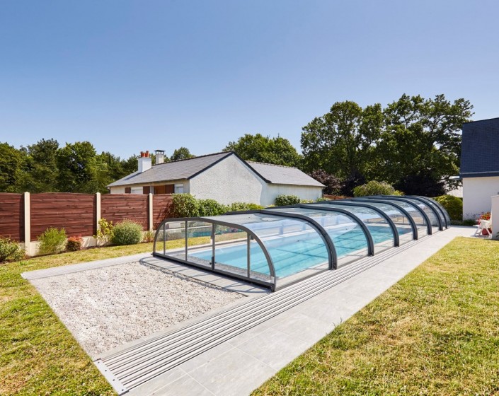 Abri de piscine Elliptik Mi-Haut