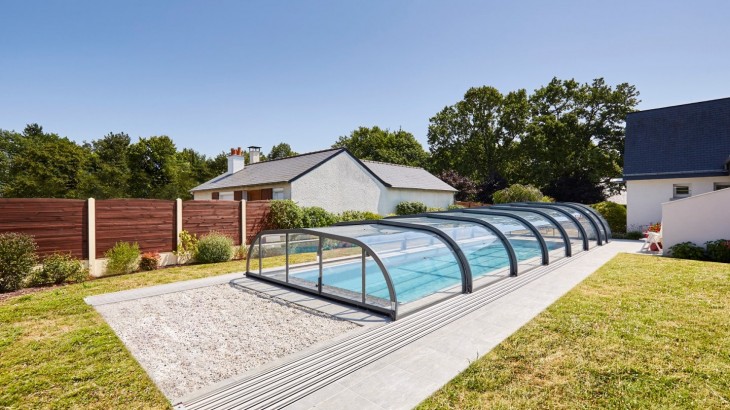 Abri de piscine Elliptik Mi-Haut