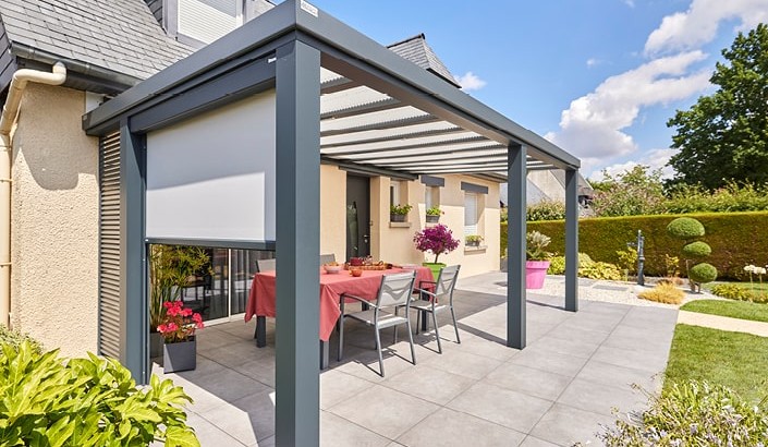 Pergola Luminov avec toiture en verre