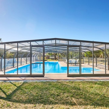 Abri de piscine Elliptik Haut à panneaux relevables