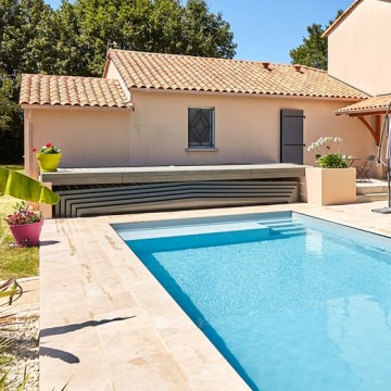 Abri de piscine Triptik Semi-Plat