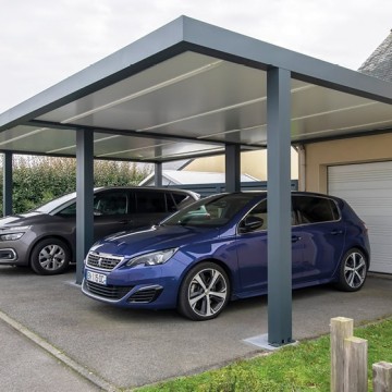 Carport 2 voitures : le carport double alu
