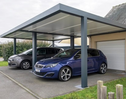 Carport 2 voitures : le carport double alu