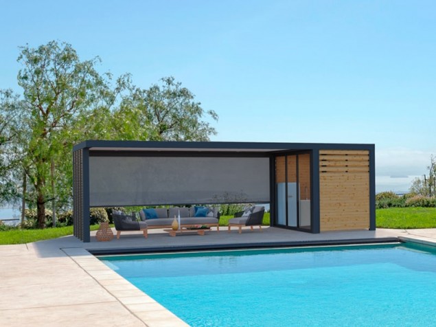 [POOL HOUSE] TOITURE / Toiture plate en panneaux