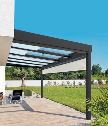 Pergola Luminov avec toiture en verre