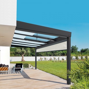 Pergola Luminov avec toiture en verre