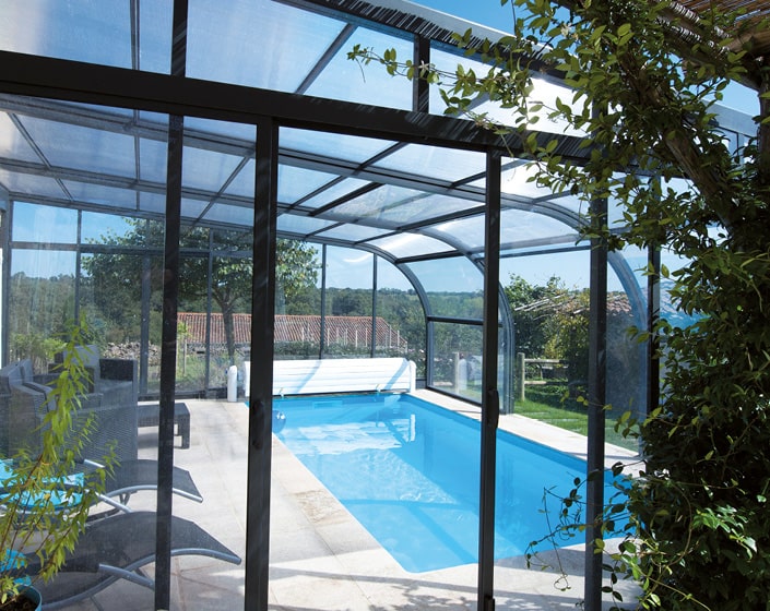 Abri de piscine Elliptik Haut Adossé