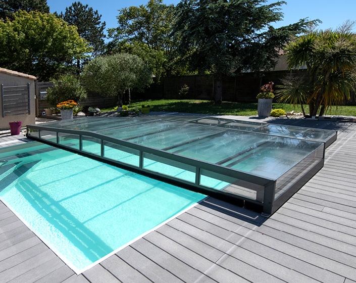 Abri de piscine Triptik Semi-Plat