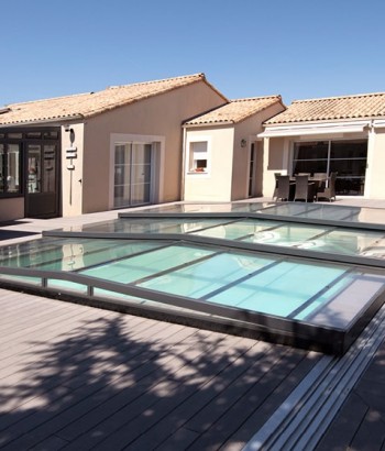 Abri de piscine Triptik Semi-Plat