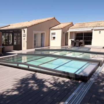 Abri de piscine Triptik Semi-Plat