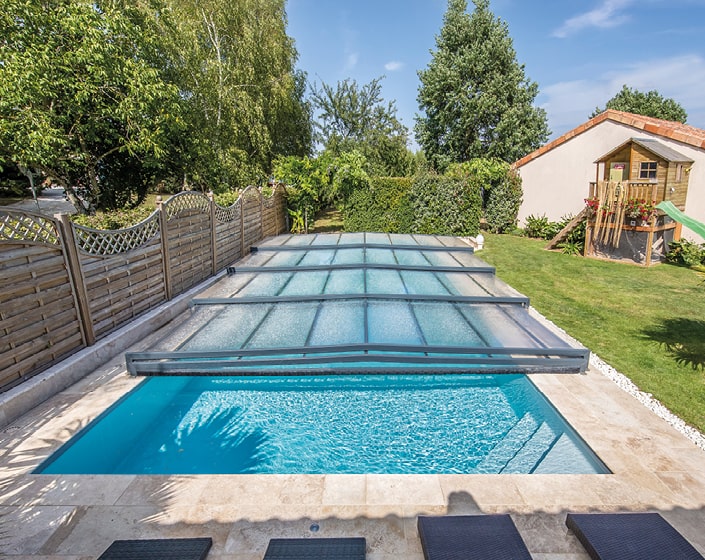 Abri de piscine Triptik Semi-Plat