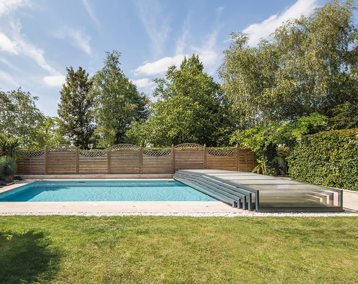 Abri de piscine Triptik Semi-Plat