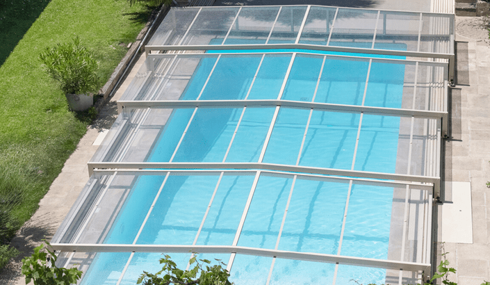 Abri de piscine Triptik Semi-Plat