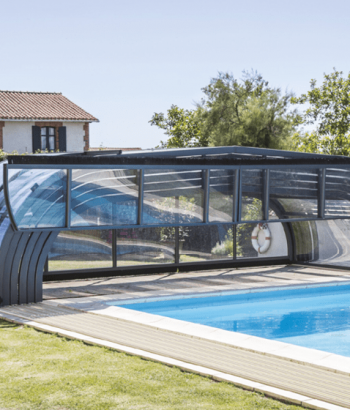 Abri de piscine Elliptik Mi-Haut télescopique