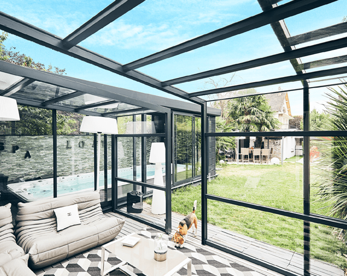 Abri de terrasse Graphik télescopique