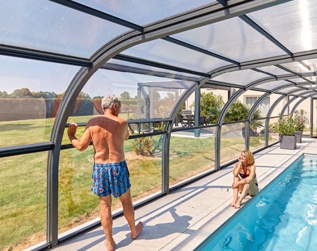 abri de piscine elliptik haut