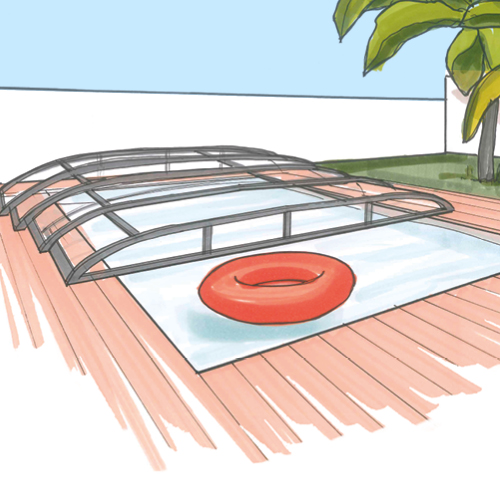 croquis abri piscine