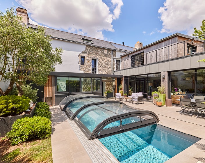 Abri de piscine Elliptik Bas