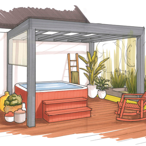 abri spa croquis