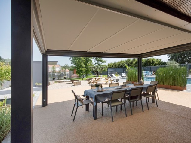 pergola toit plat