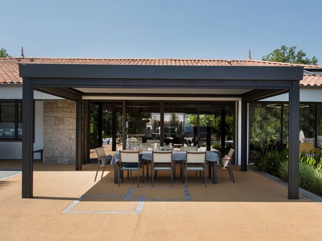 pergola toit plat