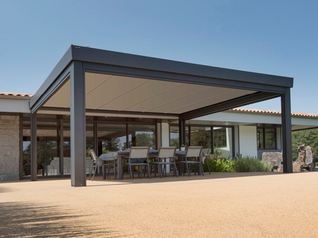 pergola toit plat