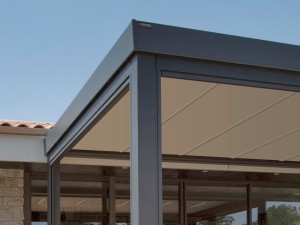 pergola toit plat aluminium