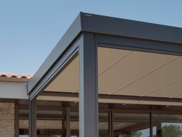 pergola toit plat aluminium